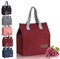 Insulated Tote Lunch Box - Portable, Waterproof & Leak-Proof Thermal Cooler - Organizer Bag for Work, School, picnic - Kids to Adults (Wine Red)
