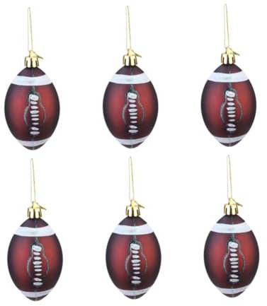 BCOATH 6stücke Teiliges Rugby Weihnachtsbaumkugeln Aus Kunststoff Bruchsicher Festliche Christbaumhänger Für Xmas Party Heimdekoration Und Geschenkbox