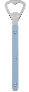 SABRE PARIS - Bottle Opener 16.3 cm - Bistrot Collection - Perfect for ppening Beer Bottles - Stainless Steel & Nylon - Dishwasher Safe - Pastel Blue - Brilliant Finish