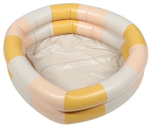 ibasenice Piscine Gonflable Ronde pour Bébé Pataugeoire d'Été pour Garçon et Filles 3 Anneaux en PVC Utilisation Intérieure et Extérieure Accessoires de Natation