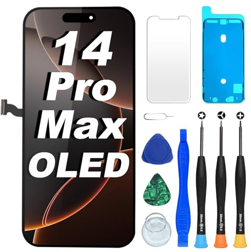 Digi4U OLED for iPhone 14 Pro Max Screen Replacement, 6.7'' FHD COF [NOT LCD] Screen for iPhone 14 Pro Max Display Digitizer Assembly, with Repair Tool Kit for iPhone Replacement Screen