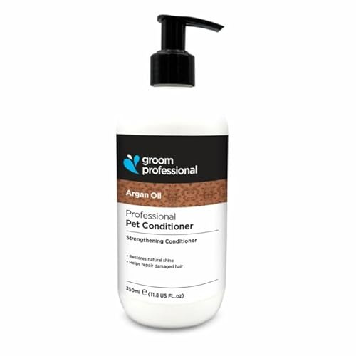 Groom Professional Arganöl Hundespülung (1 L) – Professionelle Formel mit Marokkanischem Arganöl, Stärkt und Nährt Trockenes oder Verfilztes Fell, Spendet Glanz
