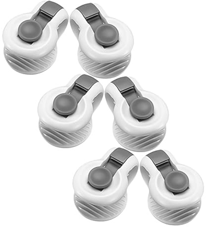 Toyvian 6 pièces Lot de Pinces Plastiques pour Housse de Couette Fixation Invisible Anti-Glisse Clips Durables Abs Maintien Sécurisé pour Draps Nappes et Protège-Matelas, 2,05 x 1,42 x 1,18 Pouces