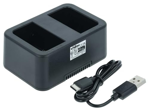 vhbw Dual USB Ladegerät kompatibel mit DJI WB37, Ronin 4D Kamera/Akku - Ladeschale