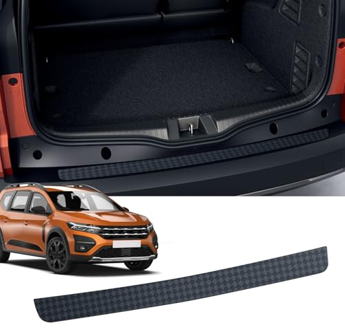 CDEFG Kompatibel mit Dacia Jogger 2022-2025 Ladekantenschutz Kratzschutz für Kofferraum Selbstklebend TPU Folie Carbon Fiber Schutzfolie Stoßstangenschutz Autofolie Heckstoßstangenschutz Zubehör