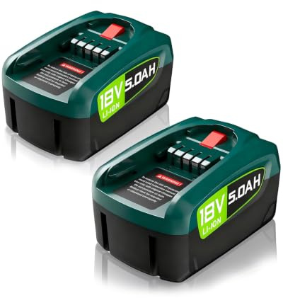 2×5000mAh Ersatzakku für Bosch 18V PBA/PSB/PSR Serie | Kompatibel mit Bosch Grünwerkzeuge Haus & Garten, Gardena 18V Akku (Nicht kompatibel mit Unlimited Staubsauger)