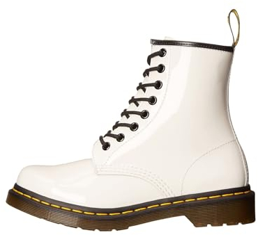 Dr. Martens 1460 Patent Stivaletti, Unisex Adulto, Bianco (White), 37
