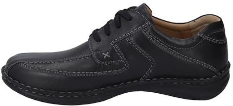 Josef Seibel Anvers 08 Herren Derby Schnürhalbschuhe Komfort Halbschuhe aus Echtleder,Schwarz (600 schwarz) ,48 EU
