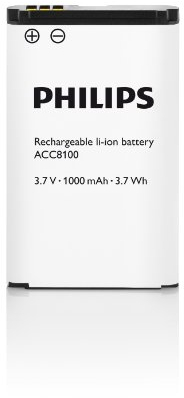 Philips ACC8100 Li-Ion Akku für Philips DPM8xxx, 7xxx, 6xxx, schwarz/weiß