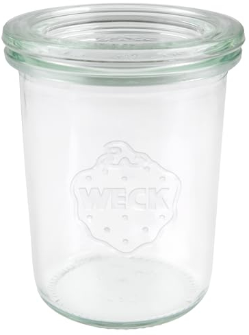 Weck Sturzform 160 ml 12er Karton (Gläser in Sturzformform, optimal für Nachspeißen, mit 60 mm RR-Deckel) 6627, Durchsichtig