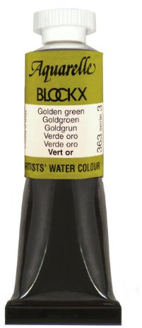 Blockx Tube d'aquarelle vert doré de 15 ml.