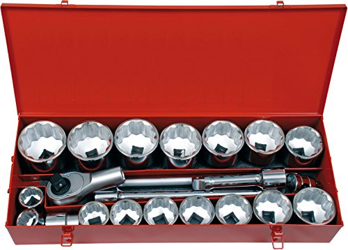 Projahn Industrie-Steckschlüsselkoffer metrisch 12-kant 25 / 1 22-tlg., 2052
