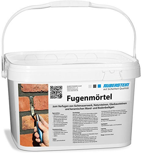 Ruberstein® Fugenmörtel anthrazit im 10 kg Eimer