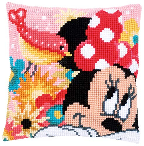 Vervaco Minnie Psst I've a Secret Cushion Cross Stitch Kit, Multi-Colour