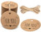 G2PLUS 5CM “FOR YOU” Kraftpapier Anhänger, 100 Stück Runden Geschenkanhänger, Braun Geschenk Etiketten,Papier Geschenkanhänger mit 20M Juteschnur für Geschenke, Handgefertigte Ware.
