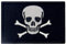 Piratenflagge von Jolly Roger Bestickter Aufnäher mit Haken- und Flauschbänder