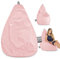 Happers Sitzsack Birne ohne Füllung aus Kunstleder Indoor Rosa XXL