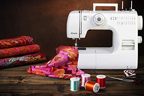 Claire NM 220/13K Freiarm Nähmaschine mit 17 Nähprogrammen, für Anfänger geeignet, LED Beleuchtung und umfangreiches Zubehör, Kunststoff, weiß