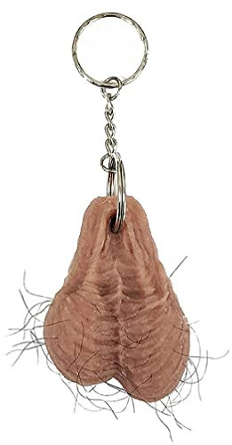 Testicule Porte-clés Simulation Genitals Voiture Porte-clés Roman Parodie Oeuf Clés Chaîne Accessoires Hommes Sac Pendentif Décoration testicule Porte-clés
