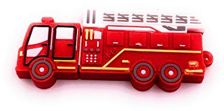 Onwomania Firetruck Feuerwehrauto FeuerwehrRot USB Stick USB Flash Drive Speicherstick 32GB USB 3.0