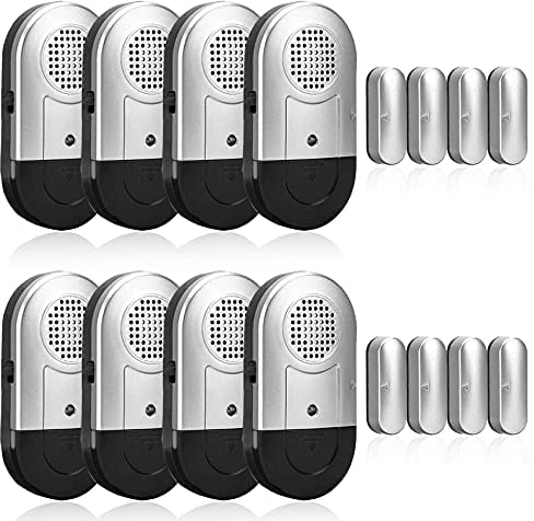 Daytech Wireless Türsensor Fenster Alarmanlage/Türsensor für die Alarmanlage für dieGarage/zu Hause Fensteralarm Einbruchschutz 120 db Signalton 8er Set mit Batterien