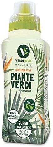 VerdeVivo Harmonia Piante Verdi. Bioinduttore specifico per piante verdi. Liquido superconcentrato a base di amminoacidi, proteine, vitamine e microelementi chelati naturalmente