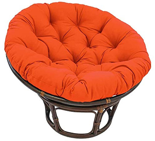 FLBT Villa Patio Garden Outdoor-Gartenstuhl große Kissen rundes Papasan-Stuhlkissen einfarbig verdicken hängendes Ei Hängesesselkissen Korbsessel Schaukel Hängekorb Sitzkissen Schaukel