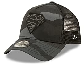 New Era Superman Truckercap für Kinder DC Snapback-Verschluss Mesh Camouflage schwarz Basecap Junge Mädchen - Child
