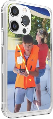 Coque Contour Souple Noir pour iPhone 14 – Personnalisable avec Photo (Noir)