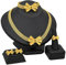 Indische Brautschmuck Sets 24 Karat Gold Farbe Halskette Armband Ohrring Ring Set Blume Afrikanischen Nigerianischen Schmuck Hochzeit