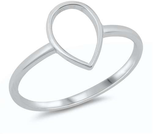 Sterling Silber 925 Teardrop Ring