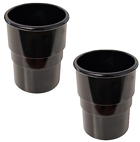 Pipestation 68mm Round Gutter Pipe Fittings – 2 Pack | Guttering Downpipe Connector Fittings for Rainwater | Plastic Down Pipe Drain Gutters Drainage Compatible with Floplast (Pipe Socket)