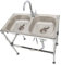 Fregadero IndependienteComercial, Acero Inoxidable Fregadero Cocina 2 Senos, Fregadero de dos senos, con Grifo, Fácil De Limpiar, Fregadero Comercial Móvil (2-75x40cm / 29.53x15.75in)