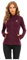 HDTIYUYP Damen Sportjacke UV Trainingsjacke - Laufjacke Leicht Langarm mit Reißverschluss Taschen Full Zip Wanderjacke Frauen Workout Jacke Dunkelrot XXL