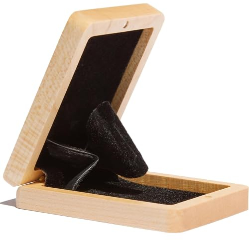WoodYu Holz Verlobungsring Box - Ringbox Holz für deinen Heiratsantrag mit raffiniertem Ring Halter Mechanismus - Der richtige Dreh für den perfekten Willst du mich heiraten“- Moment (Ahornholz)