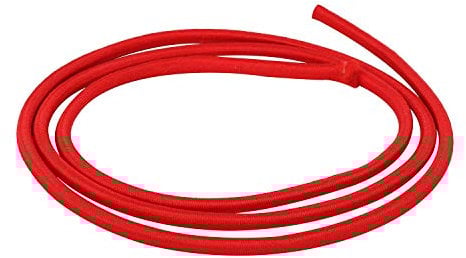Trimming Shop 4mm Wide Bungee Rope Shock Cord, Stretchy Strap, Round Elastic String for Sewing, DIY Craft Projects, Kayaks, Backpack, Tent Poles, Red, 3 Metres