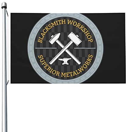 Langlebige, riesige Hammer- und Badge-Flaggen, 90 x 150 cm, Banner, für den Außenbereich, Garten, Terrasse, Flagge, doppelseitiger Druck, Flaggen für den Innenbereich, Urlaub, Party, 3 x 5 Flaggen