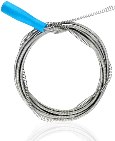 Abflussspirale Rohrreinigungsspirale 5m x 6,5mm, Abflussreiniger Spirale Spirale Abfluss Rohrreinigung für Küche Waschbecken Badewanne WC Abwasserkanäle