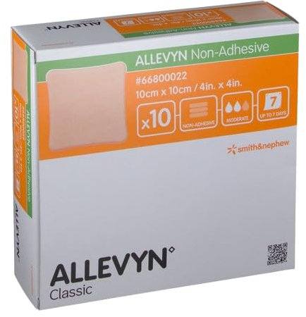 Smith & Nephew ALLEVYN Non-Adhesive, 10cm x 10cm Schaumverband nicht haftend,