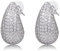 WillTen Silber Ohrringe Damen, Dupes Ohrringe mit Kubischen Zirkonia, Ohrringe Gold Hoop Earrings Wassertropfen Tropfen Ohrringe Teardrop Earrings für Frauen