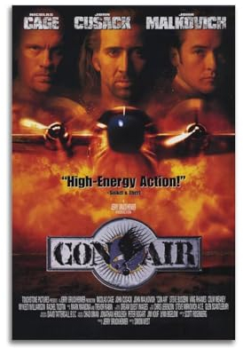 karn Con Air Poster, ästhetische Leinwand, Poster, Raumdekoration, Wandkunst, Poster, Druck, Dekoration, Poster, 30 x 45 cm, ungerahmt