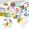 PHOGARY Ausmaltischdecke Kinder - 1,80 m x 1,20 m - Papier Tischdecke Einschulung Deko Kindergarten Papiertischdecke Schulkind Deko Schulanfang Geschenke für Junge Schulanfang Deko Einschulung Mädchen