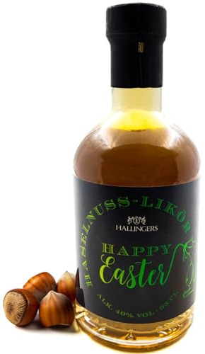 Hallingers Ostergeschenke für Osterkörbchen zu Ostern, Premium Oster Nuss-Likör - Made in Germany