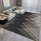Kunsen deko Zimmer Tumblr Teppich Kinder Nicht verformt Grauer Teppich geometrisches Design gelbe Linie Dekoration Schlafzimmer Zubehör langlebig Teppich rutschfest 180x250cm