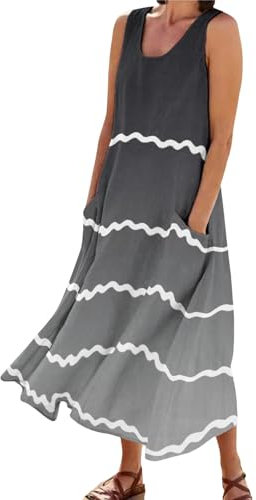 NNGOTD Women's Short Sleeve Embroidery Empire Waist A Line Floor Length Elegant Long Formal Evening Party Dresses Green Dresses for Women UK Sun Dresses for Women UK Full Maxi Skirts (Grey, XXL)