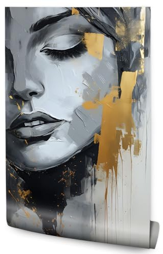 Muralo Fototapete Vlies 3D, Porträt, Frau, Kunstdruck - 180x270 cm | Beeindruckendes 3D-Design, hochauflösender Druck - ideal für Wohnzimmer und Schlafzimmer, Ein außergewöhnliches Raumerlebnis