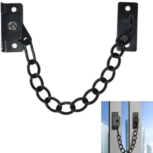 Syiyunran Cerraduras Seguridad Niños para Ventanas - 1 Pieza Limitador de Apertura de Puerta de Metal, Sujeción con Tornillos, Cerradura de Gabinete de Seguridad para Mascotas a Prueba de Niños