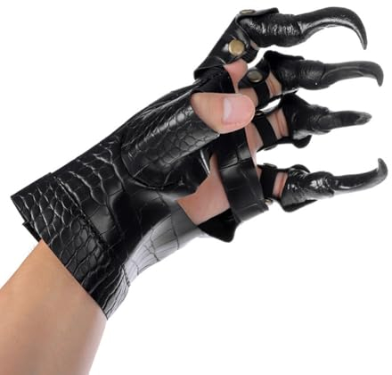 Halloween Claw Handschuhe Cosplay Pfoten Handschuhe Halloween Kostüm Krallenhandschuhe Horror Party Fingerhandschuhe Freddy Zubehör für Performance Karneval Requisiten Fasching