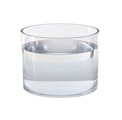 GLigeT Acuario para Peces Pecera Redonda Transparente y Gruesa for Escritorio, hidropónica, for Sala de Estar, Feng Shui, for atraer Riqueza, de Cristal, 25 x 25 x 25 cm Aquarios de Peixes