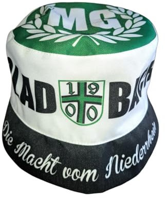 Wallitschek Fischerhut Mönchengladbach - 1900 (hochwertige Qualität), Fanhut, Sonnenhut, Anglerhut, Mütze, Bucket hat, Fussball